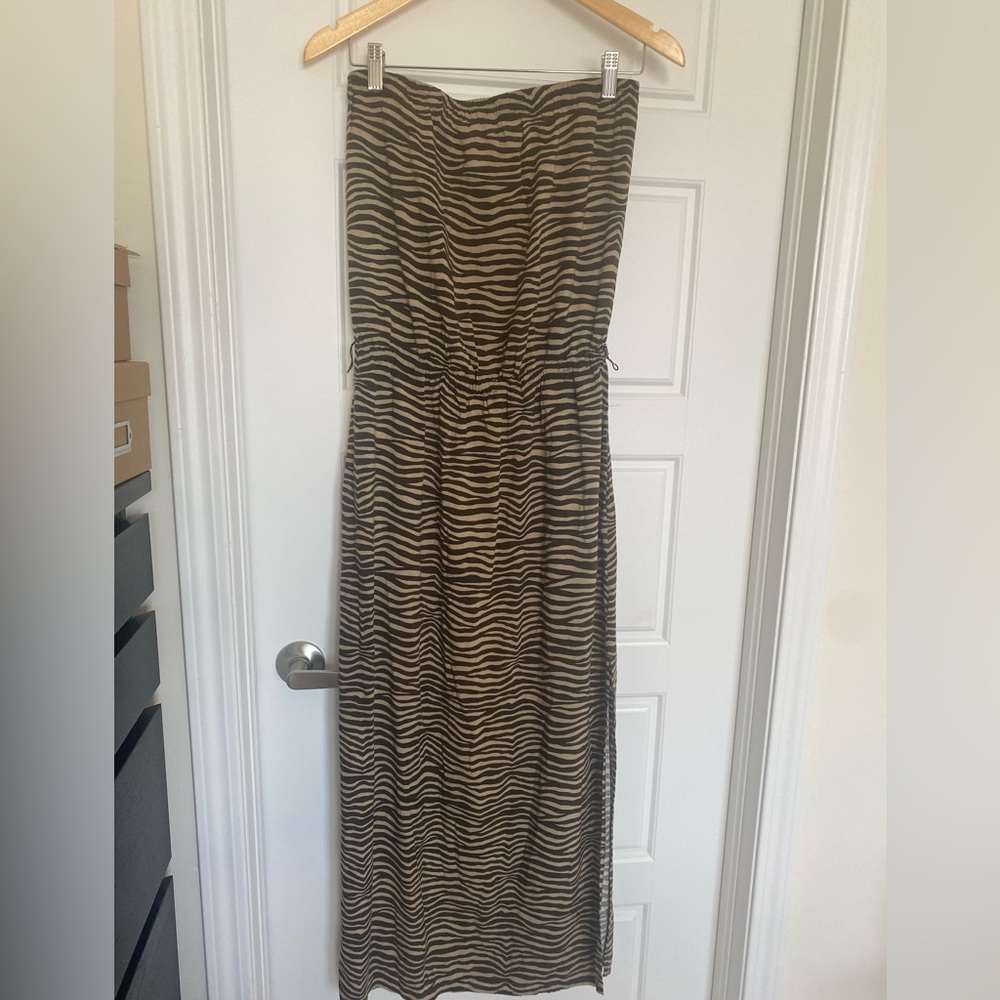 Michael By Michael Kors strapless maxi dress